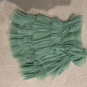 Altar'd State Strapless Green Tulle Dress